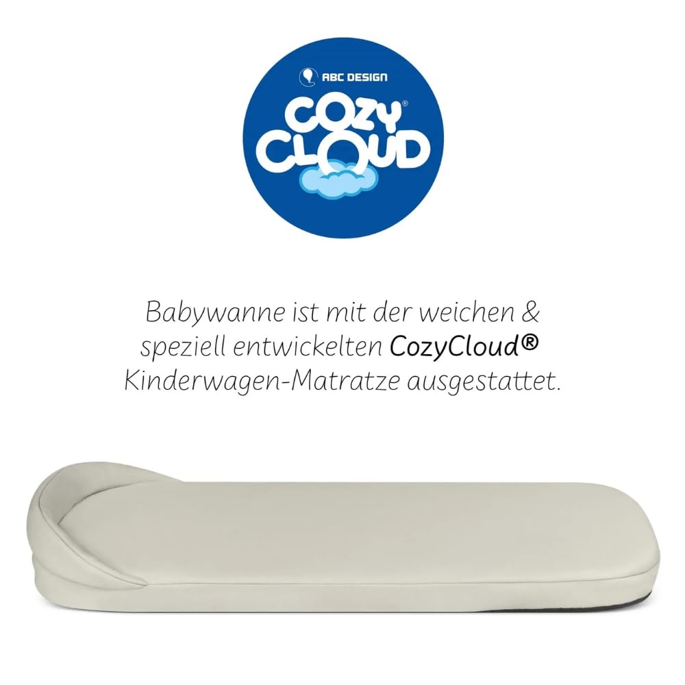 ABC Design 2 in 1 Kinderwagen Salsa 4 Air – Kombikinderwagen für Neugeborene & Babys – Inkl. Sportsitz Buggy & Babywanne – Radfederung & Luftreifen – Farbe: Cloud