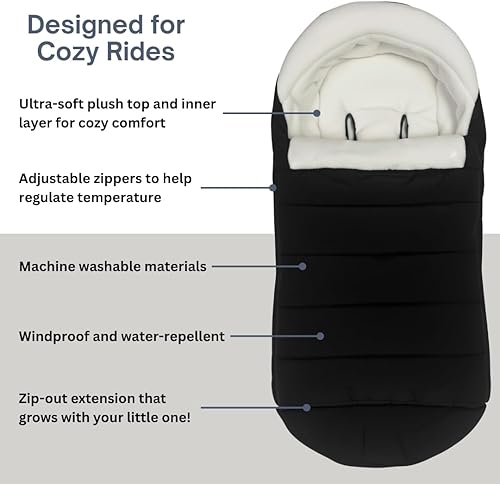 Miniatura 3 de SASHA'S Saco diseñado para todos los cochecitos UPPAbaby (Vista V2V3, Cruz V2V3, RumbleSeat V2V3, Ridge, Minu, Minu Duo) (bolsa de empalme de