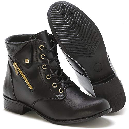 Bota Feminina Coturno Savona Preta Any Shoes - 37