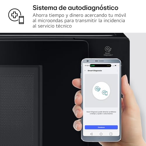 LG MH6535GIS - Microondas con Grill NeoChef, Capacidad 25 L, 1000 W, Smart Inverter, Panel Táctil LED, EasyClean, Cocción Uniforme y Bloqueo Infantil, Negro - imagen 14