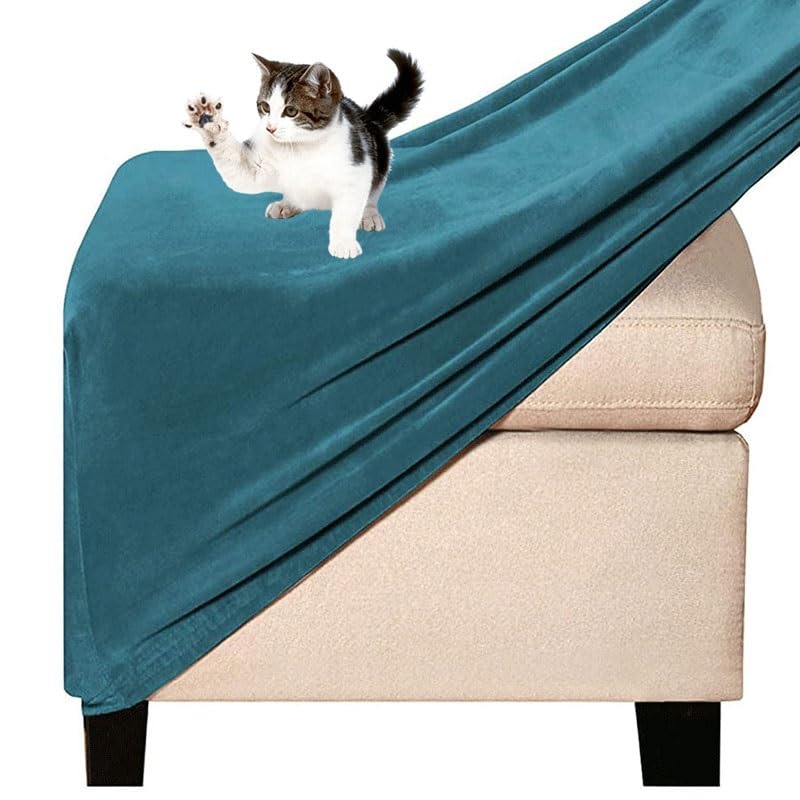 Ottoman Covers - Slipcover for Footstool, Pouffe, Square, Rectangle, Round, Small, Large - Stretch Jacquard Velvet (Color: @99, Size: Square)
