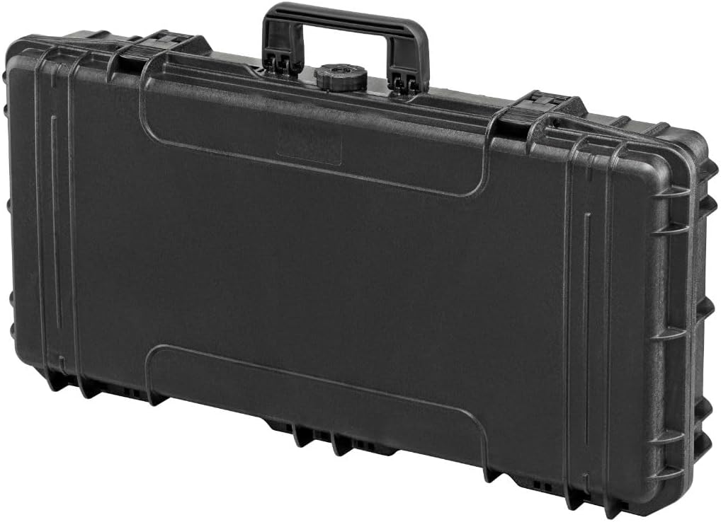 MyCaseBuilder Doro 3114-5 Heavy-Duty Waterproof Hard Case, for Electronics, Lighting Equipment, Guns, Rifles, Fishing Rods - No Foam, 31x14x5 Inch, Black