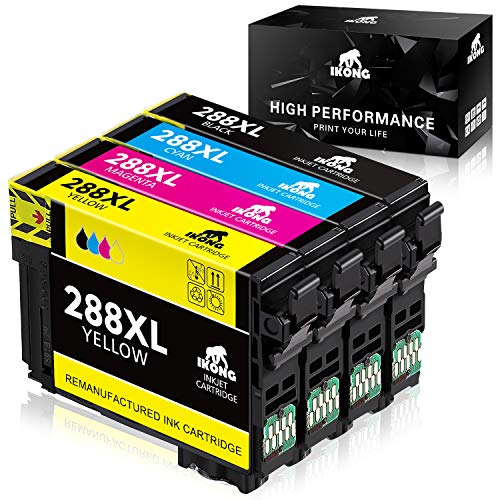 IKONG Remanufactured Ink Cartridge Replacement for Epson 288 XL 288XL T288, High Capacity, Work with Expression XP-440 XP-340 XP-430 XP-330 XP-446 XP-434 Printer