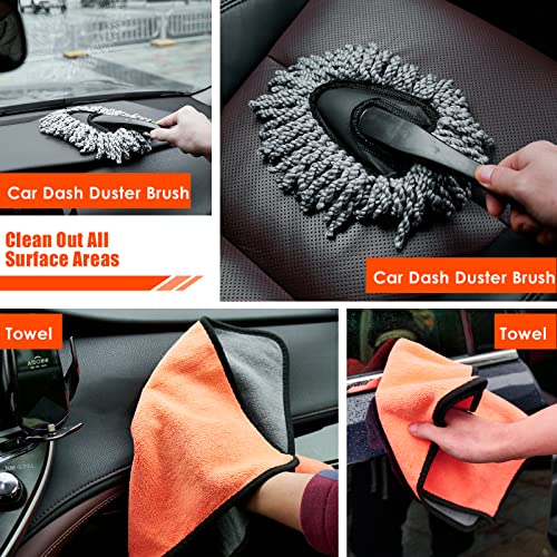 Vioview Ultimate Car Cleaning Kit, 17Pcs Car Interior Detailing Kit With High Power Car Vacuum Cleaner, Detailing Brush Set, Windshield Cleaner, Complete Car Cleaning Supplies For Deep Cleaning #TOP7