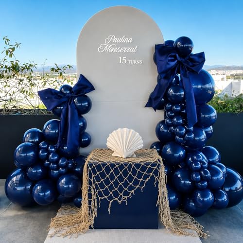 Image of Togvu Navy Blue Balloons, 50Pack 5 Inch Small Mini Dark Blue Latex Party Balloons for Birthday Graduation Retirement Sports Bachelorette Party Decorations Supplies