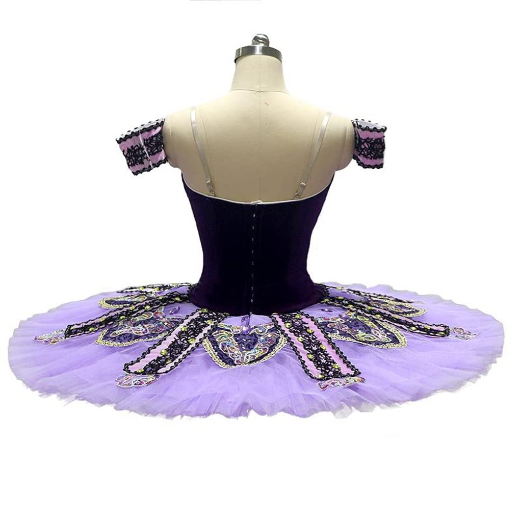 SHYPYG Ballet Dress Stage Professional Costume Purple Velvet Ballerina  Pancake Classical (Color : White-style, Size : L code): Buy Online at Best  Price in UAE
