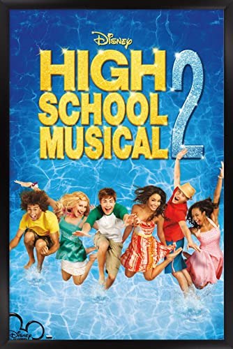 Poster High School Musical 2 encadré pour déco de chambre d'ado et studio