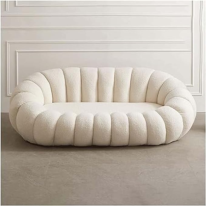 City Wood Pumpkin Style Wooden 2-Seater Sofa for Bedroom and Office use (Beige)-image-11