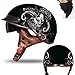 Produktbild MTTKTTBD Motorrad Halbhelme Brain-Cap · Halbschale Motorrad-Helm Jet-Helm Roller-Helm Scooter-Helm Mofa-Helm Retro Harley Motorrad Half Helm mit Built-in Visier für Cruiser Chopper Biker
