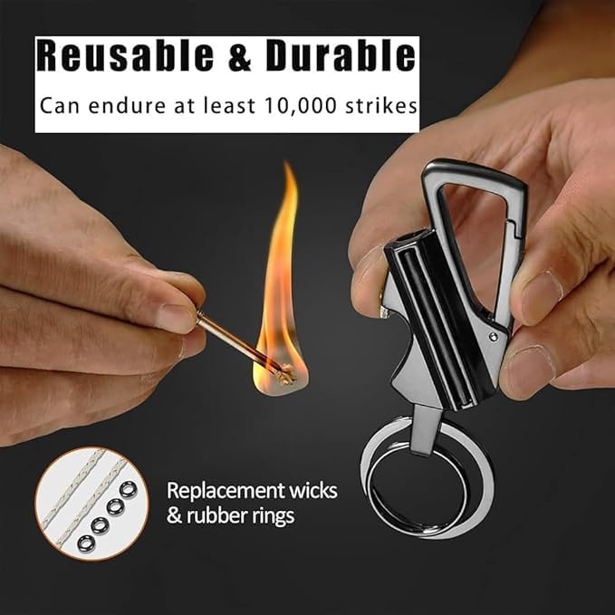 Miniatura 3 de Permanent Match Infinity Lighter, Keychain Lighter with Multitool Bottle Opener, Waterproof & Reusable, Windproof for Outdoor Camping Survival