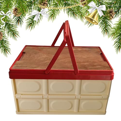 Boîte de rangement pour décorations de Noël pliable de 30L - 2
