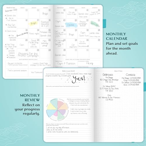 Image of Legend Planner Undated, Weekly & Daily Goal Journal, A5 Turquoise