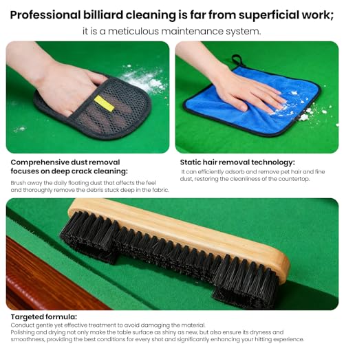 Yeesingsen Pool Table Cleaner kit,Pool Table Brush for Felt Cleaning - image 3