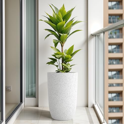Image of YUCCABE ITALIA FOXB TPC 18 INCH Pots for Plants Highly Durable Polymers Lightweight Indoor Outdoor Plant Pots, Flower Pot Gamla Tree Planter Container Planters for Living Room, Balcony, Garden