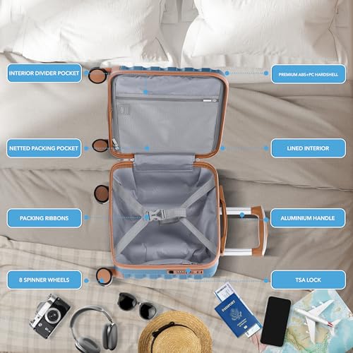 Valise rigide Flight Knight silencieuse à double roulettes pivotantes - 6