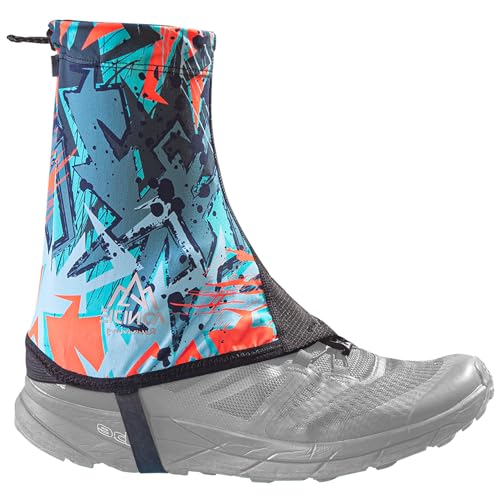 likloks Polainas para Senderismo y Correr - Livianas, Ajustables y Resistentes al Polvo, Nieve y Escombros - Protectoras para Aventuras al Aire Libre, Rojo - L