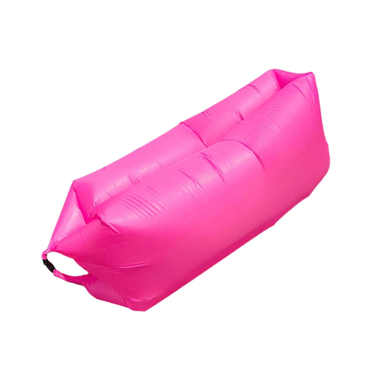 Inflatable Air Lounger Sofa Portable Beach Chair for Traveling Garden Summer Rose Red-image-44