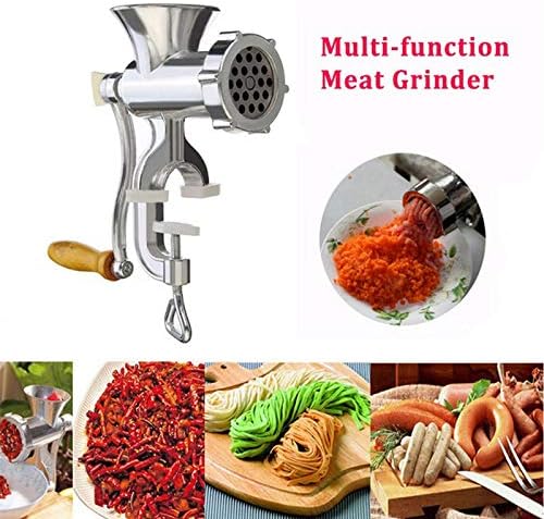 Miniatura 2 de Picadora de carne picadora de mano con abrazadera de mesa, picadora de carne de hierro fundido y máquina de salchichas