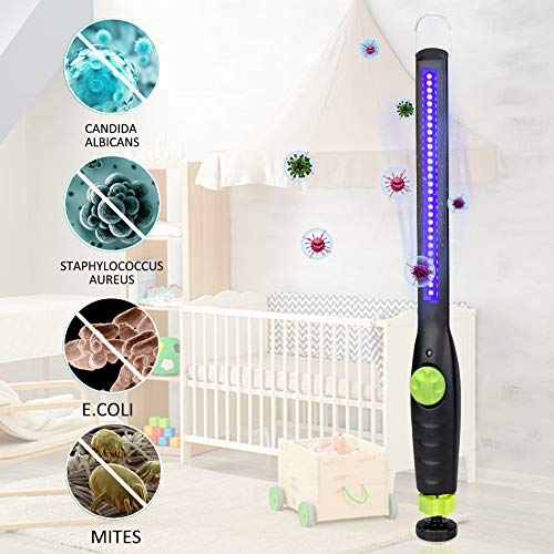 GFYEE 21/30LED Handheld Ultraviolet Sterilizer Lamp Disinfection Lamp UV Sterilizer Portable UV Germicidal Rod Bactericidal Lights for Home Office Travel Hotel