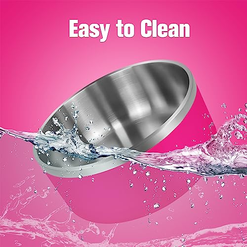 LIHONG Dog Bowls,Stainless Steel Dog Bowls for Large Dogs,Dog Food Water Bowls with Non Slip Rubber Bottom,Pet Feeding Bowl,Double Wall Insulated,Rustproof(64oz,Pitaya Pink) LIHONG Dog Bowls,Stainless Steel Dog Bowls for Large Dogs,Dog Food Water Bowls with Non Slip Rubber Bottom,Pet Feeding Bowl,Double Wall Insulated,Rustproof(64oz,Pitaya Pink)