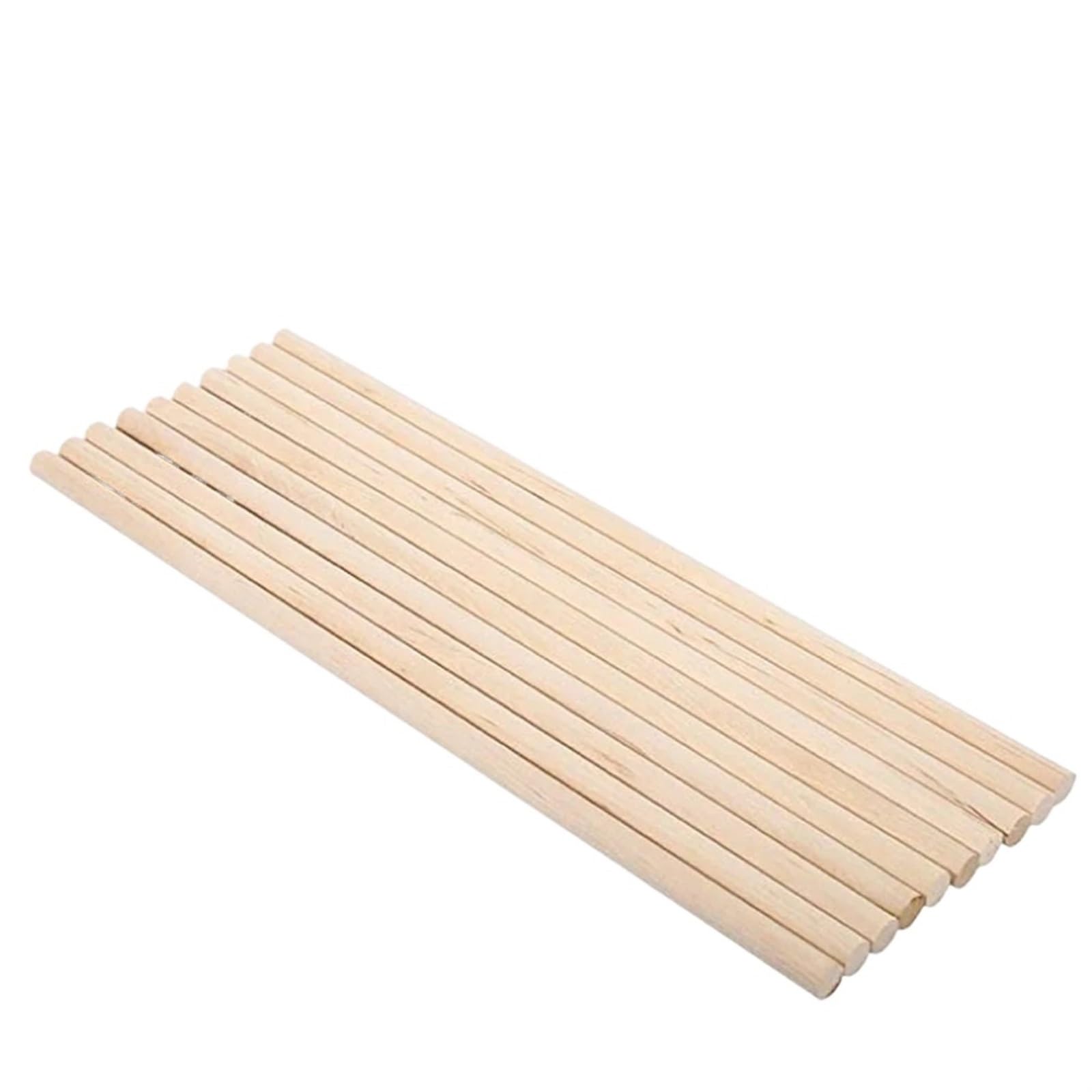 Hjtrtdf One Color Wooden Sticks， Wooden Dowel Rods 4-10Mm X 30Cm Pack Of 10(5Mm X 30Cm)