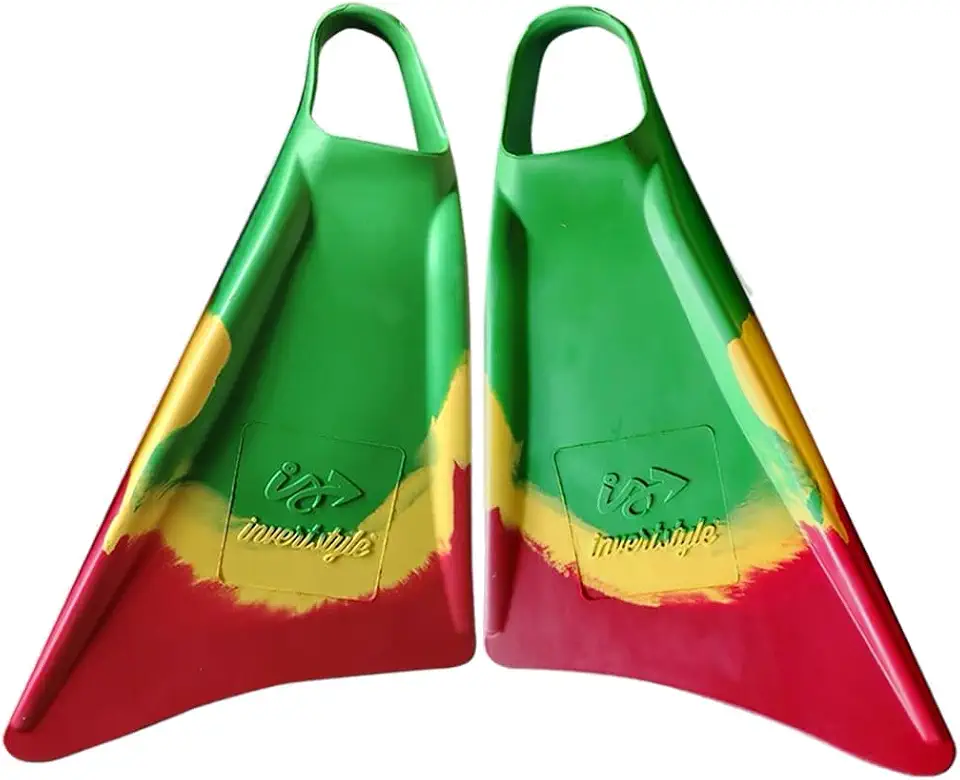 Nadadeira Hawaiian Rasta para Bodyboard e Bodysurf, Flutuante, Borracha 100% Eco Natural, Fabricado na Malásia