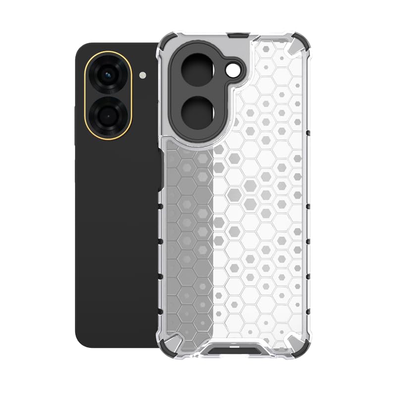 Image of Plastic Bumper Back Case Cover for Redmi A5 / Poco C71 (Transparent)