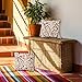 SPBL&L Mexican Pillow Covers 18x18, Mexican Home Decor,Talavera Decor, Mexican Gifts for Women, Spanish Style Terracotta Burnt Orange Throw Pillow Covers, Set of 2