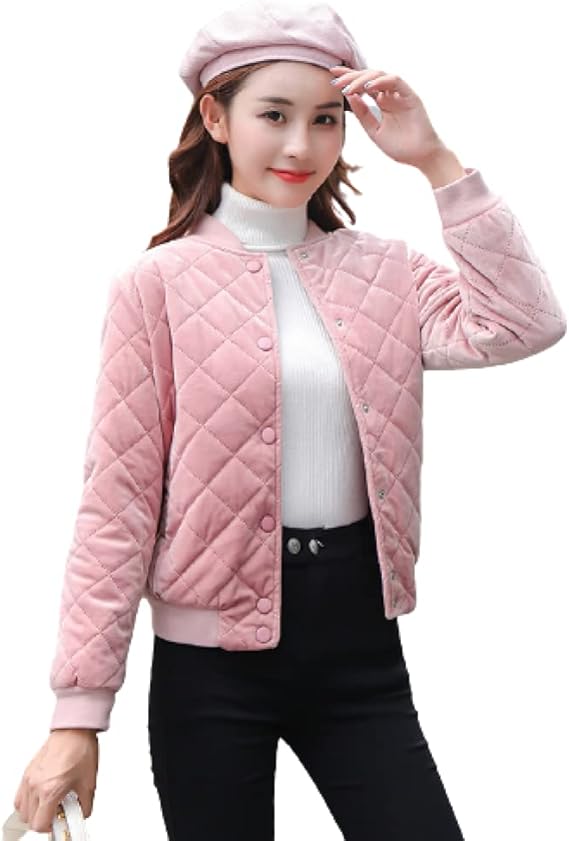 Amazon Tmyra キルティング ブルゾン ジャケット レディース 3色 秋 冬 ベロア ショート リブ コート ジャケット 通販 Amazon Tmyra キルティング ブルゾン ジャケット レディース 3色 秋 冬 ベロア ショート リブ コート ジャケット 通販