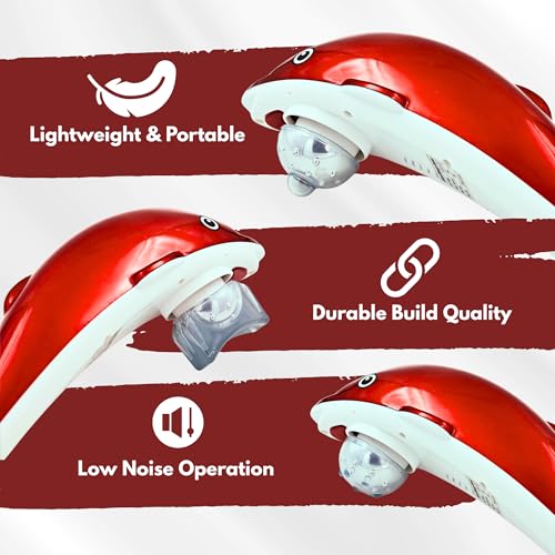 Image of Dealsure Dolphin Massager for Pain Relief - Handheld Dolphin Massager with Vibration & Infrared Therapy - Plug-in Full Body Massager for Stress Relief - Magnetic Therapy for Men & Women (Multicolour)