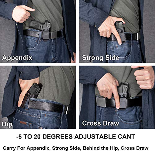 Taurus G2C Holster, G3C Holster Polymer IWB for Concealed Carry | Adj. Cant & Retention Inside Waistband Accessories |Compatible with PT111,Taurus PT140 by GUN & FLOWER - Image 3