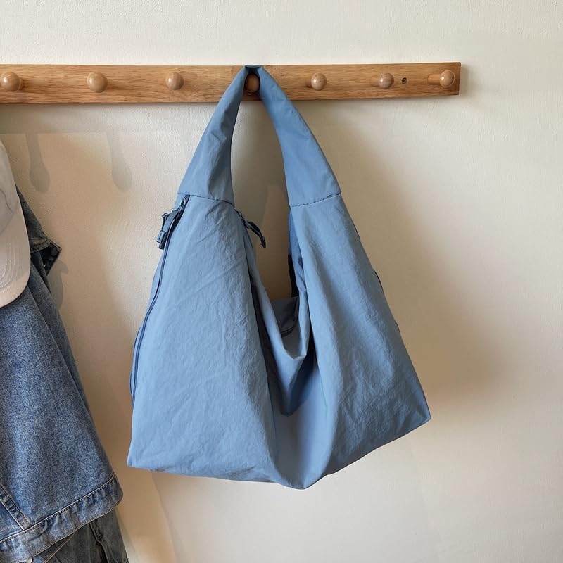Slouchy Shoulder Bag for Women - Trendy Nylon Tote Bag Crescent Large Hobo Bags for Women4