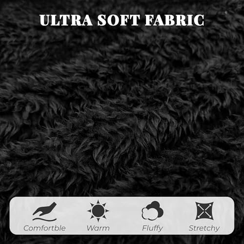 U2SKIIN Men Plush Fleece Hooded Robe, Soft Warm Long Bathrobe with Pockets, Cozy Shower Robe for Men Loungewear3