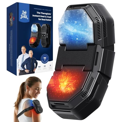 Image of BOB AND BRAD 3 in 1 ThermArmor Cordless Thermal Cube & Electric Heating Pad Ice Pack with Instant Heat Cold Alternation, Hot /Cold Use, 45 Snug-Hinge & FSA-HSA Eligible for Knee Shoulder Elbow