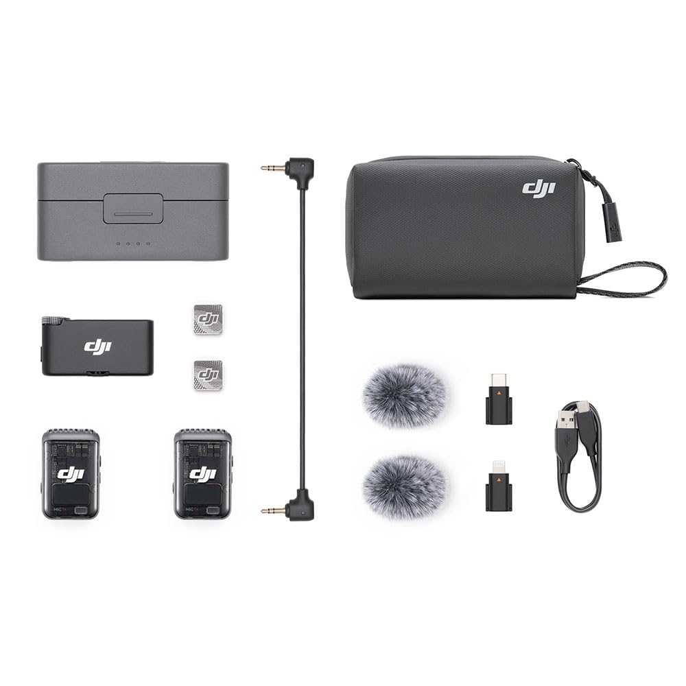 DJI MICセット Microfone DJI Mic 2 (2 TX Microfone + 1 RX Receptor + 1 Case