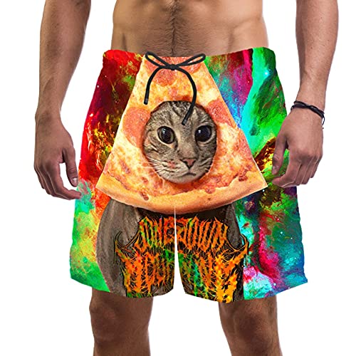 Short de bain vert mandala pour homme XL avec taille élastique confortable