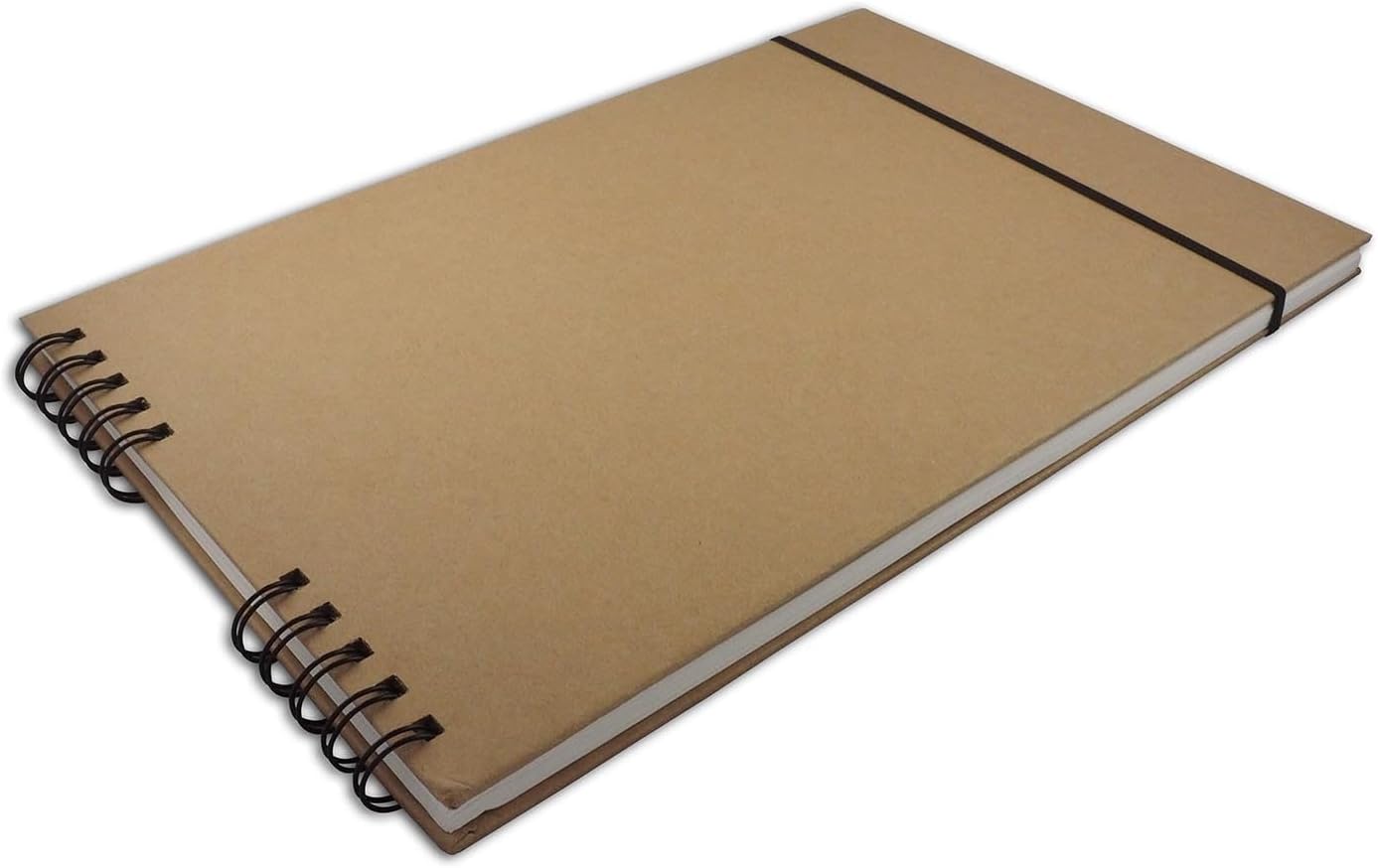 DRAEGER Spiral Sketchbook, 30 x 20 x 2 cm, Light Brown (Kraft Paper)