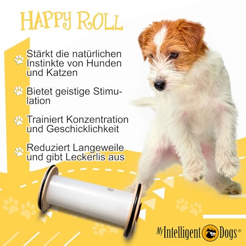 My Intelligent Dogs Interaktives Hundespielzeug Intelligenz, Hundepuzzle - Intelligenzspielzeug für Hunde Mentalen Auslastung - Interaktives Spielzeug Hund, Denkspiele für Hunde Happy Roll