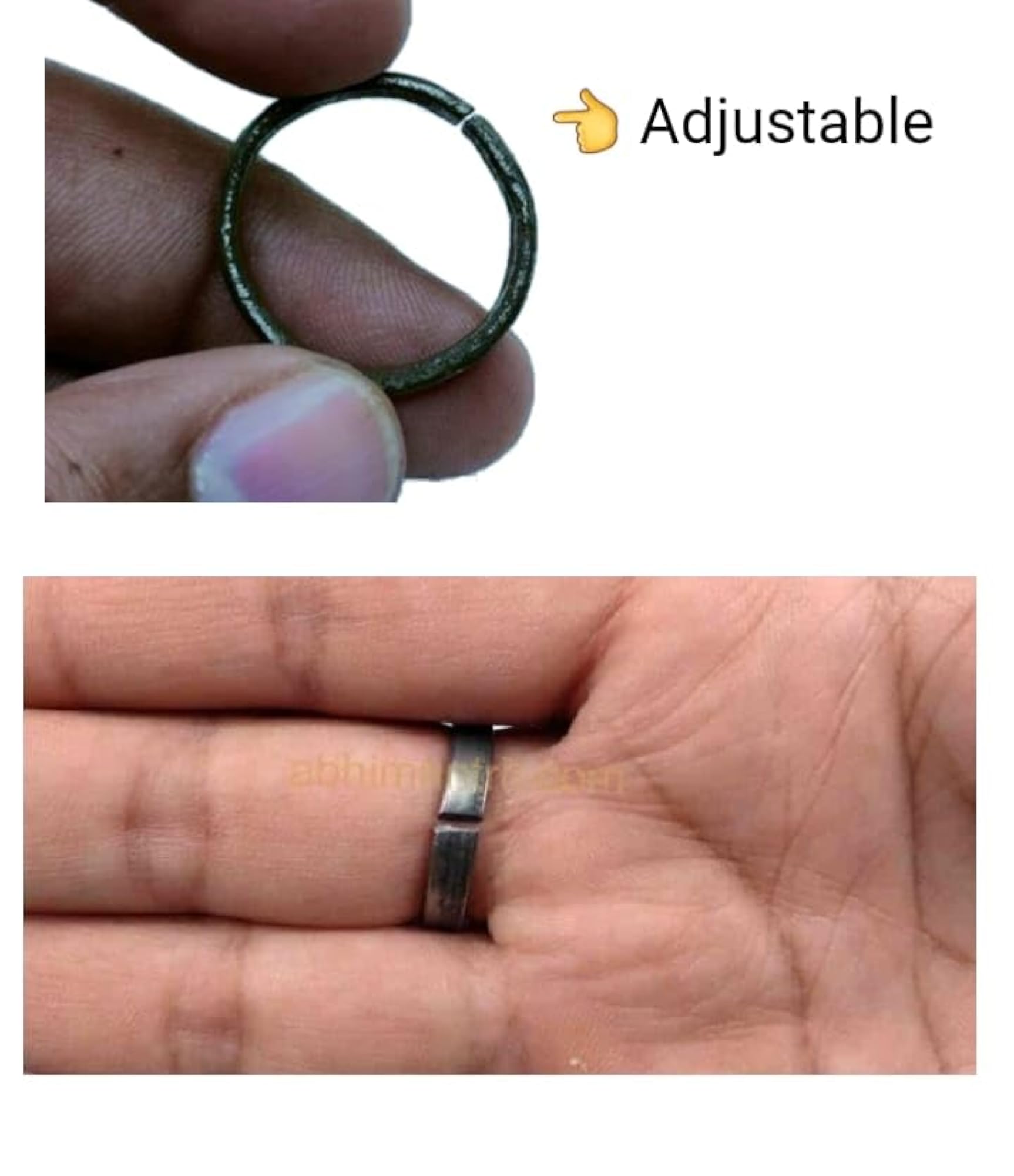 Men's Black Horse Shoe Iron Ring