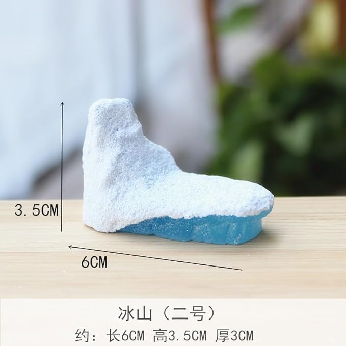White Iceberg Model Realistic Arctic Miniature 3D Model Polar Bear Christmas Cake Decoration Craft Home Decoration - Image 2