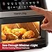 HoninJoy 12QT Large Dual Basket Air Fryer with Flex Basket, Viewing Window and 50PCS Paper Liners, 12-in-1 Family Size with Sync & Dual & Light, Double Zone for Bake, Roast, Reheat, Dishwasher Safe