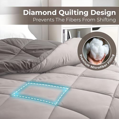 Image of Story@Home Reversible Comforter Single Bed 220 GSM Microfiber Reversible Blankets for Winter /Quilt /Duvets for Single Bed Comforter (90X60 Inches, Mocha & Vanilla)