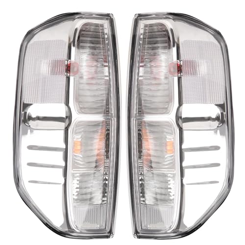 Clear Tail Lights With Halogen Bulbs Compatible With 2005-2021 Nissan Frontier, 2009-2012 Suzuki Equator Rear Light Brake Lamps Clear Lens 26555-EA825 NI2800170