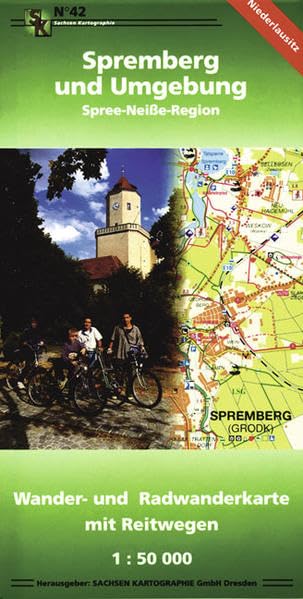 Spremberg und Umgebung: Wander- und Radwanderkarte mit Reitwegen 1:50 000