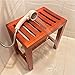 XFSHKJS Taburete de Ducha de Madera para Sentarse, Asiento de Ducha de baño de Esquina Impermeable para baño para Ancianos discapacitados Antideslizante, cómodo y Seguro Taburete de SPA para baño