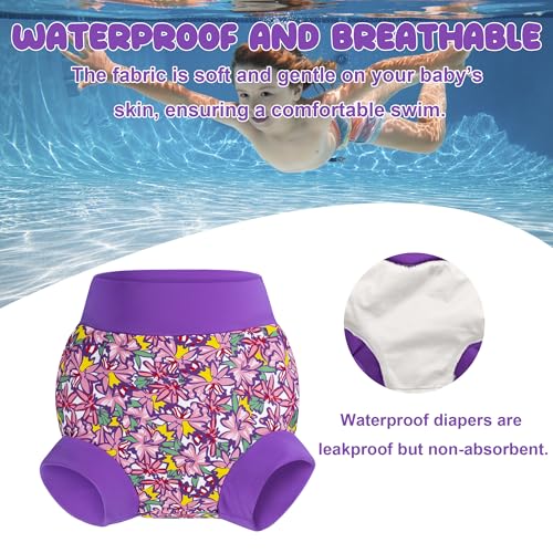 Image of BIG ELEPHANT Baby Swim Diapers 3-Pack, Reusable Swimming Diapers