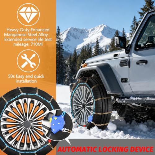 DEDC Auto Lock Snow Tire Chains