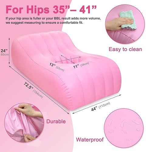 Miniatura 8 de AOSSA BBL Silla después de cirugía, sofá cama inflable para dormir, colchón BBL con agujero, sofá inflable con otomana, silla de salón inflable, kit