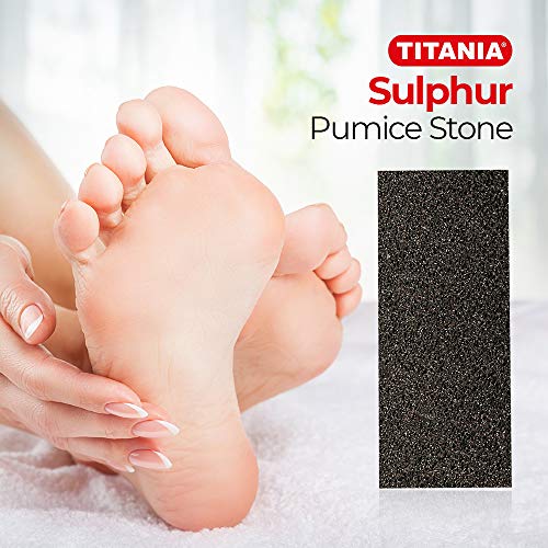 TITANIA Schwefel-Bims, Extra Hart, schwarz, Circa 9.5 X 4 X 2 cm, auf Blisterkarte, 1er Pack (1 x 18 g)