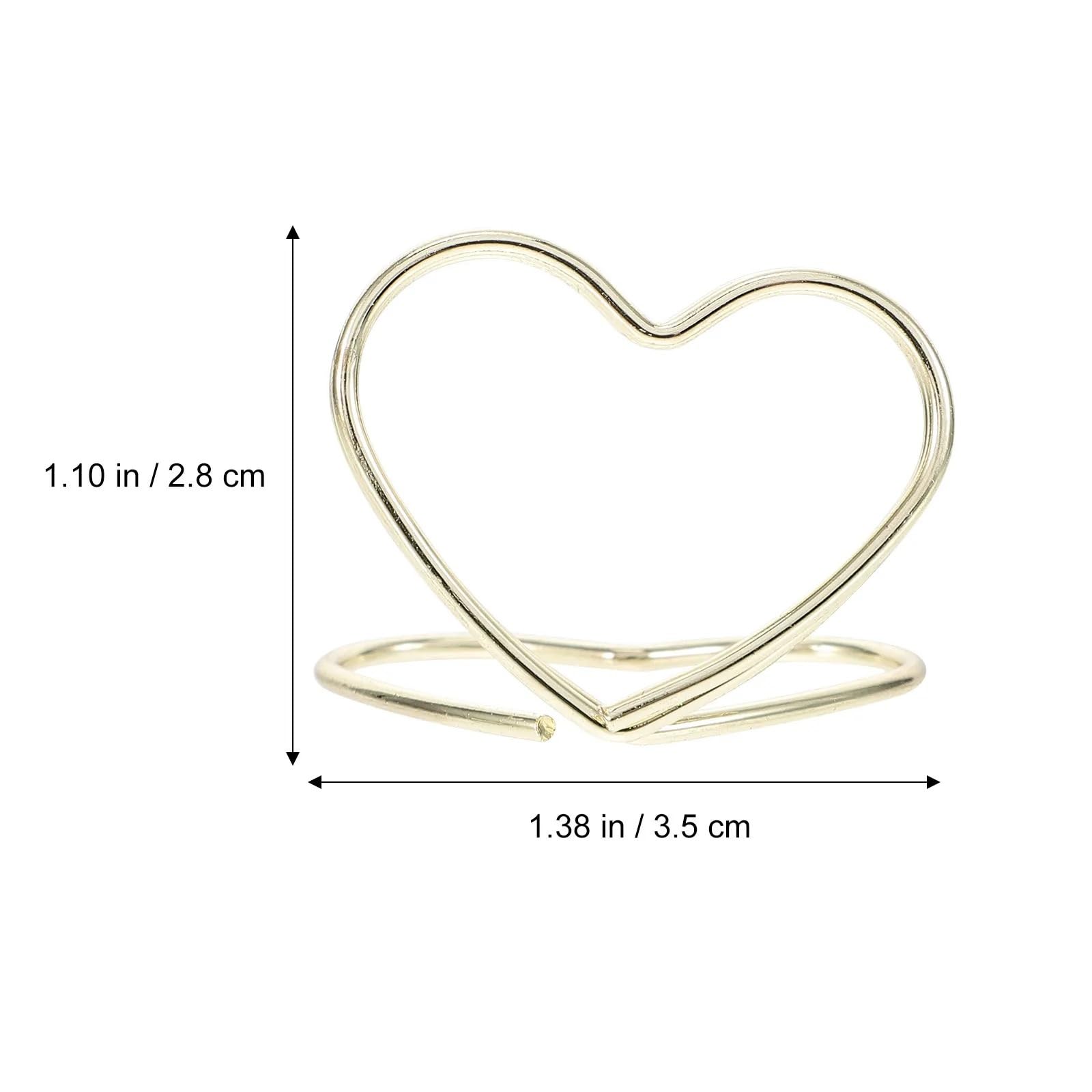 Lot de 50/120 pinces à mémo en métal avec motif cœur élégant pour mariage, anniversaire de mariage, fiançailles, décoration de table, réutilisable, pour tables, magasins, étiquettes, bureau, fête de